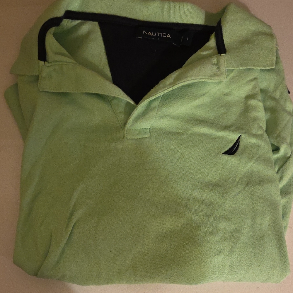 Nautica Men's Light Green Polo Shirt